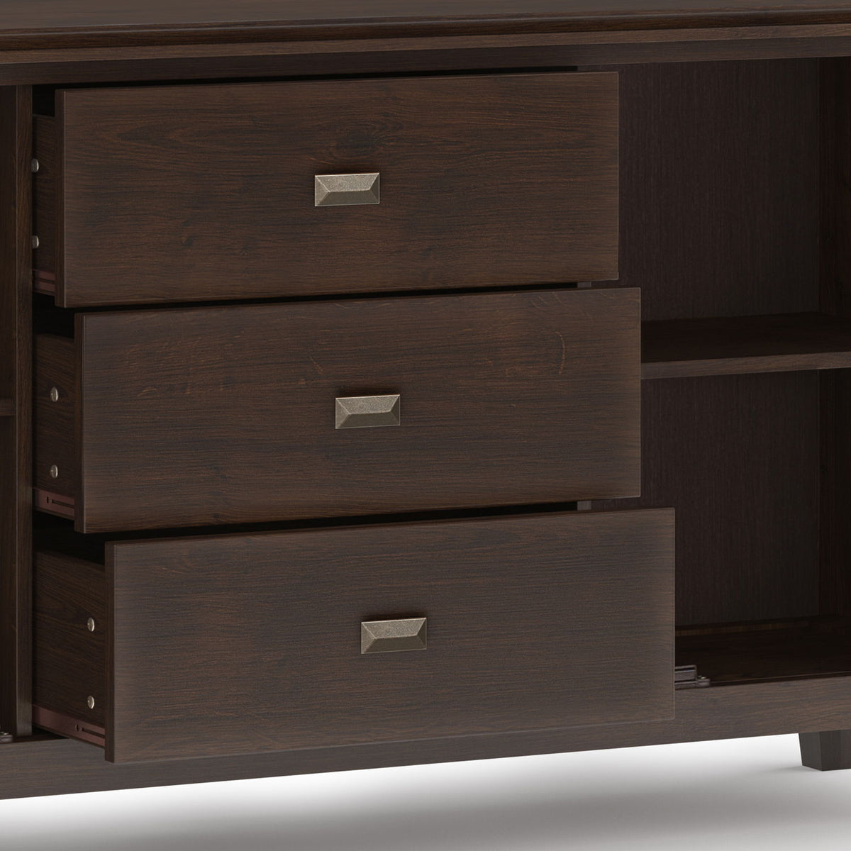 Large Sideboard Buffet with Tempered Glass Doors - Dark Chestnut Brown, photo 5 of 11