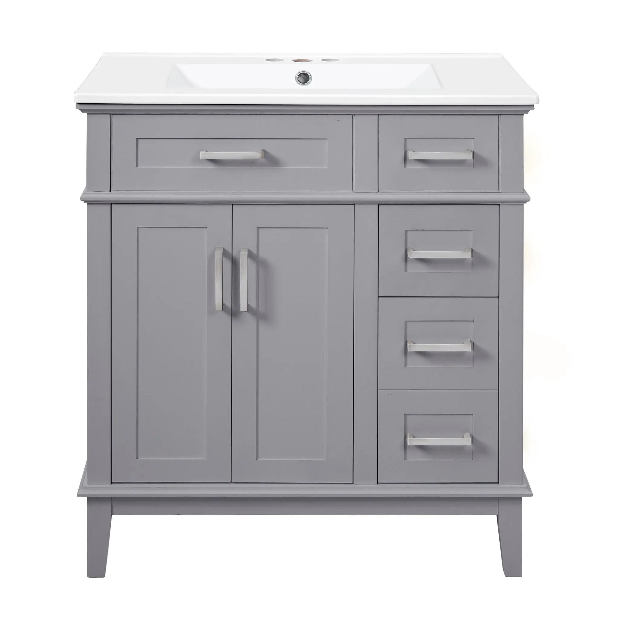 Modern Bathroom Vanity With Sink, Storage Cabinet, Soft Close Doors, Deep & Standard Drawers by Unique Piece Furniture
