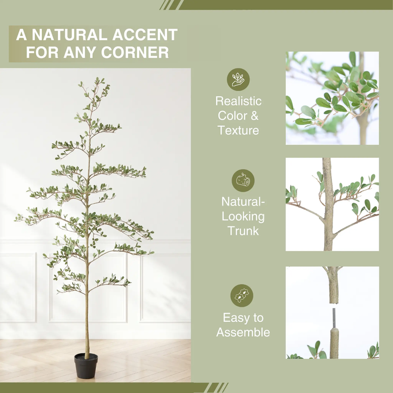 6ft Artificial Olive Tree, Realistic Faux Potted Plant by HouseOfZazla