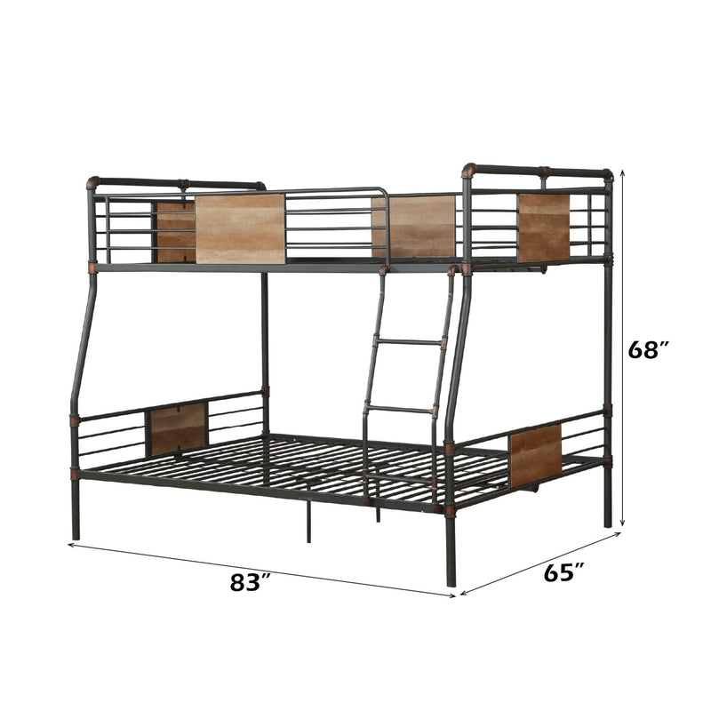Brantley - Full Long / Queen Bunk Bed - Black by HouseOfZazla