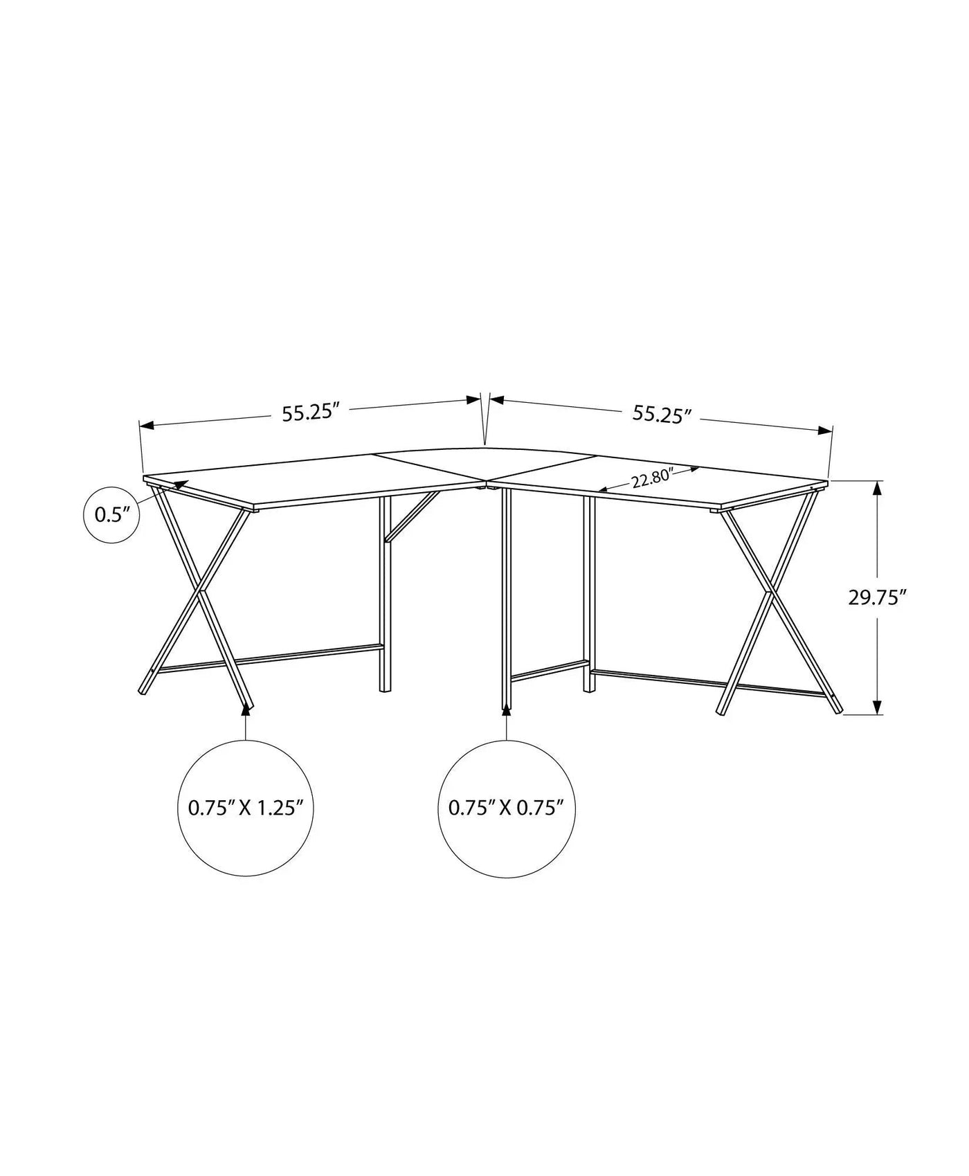 Contemporary L-Shaped Corner Computer Desk by HouseOfZazla