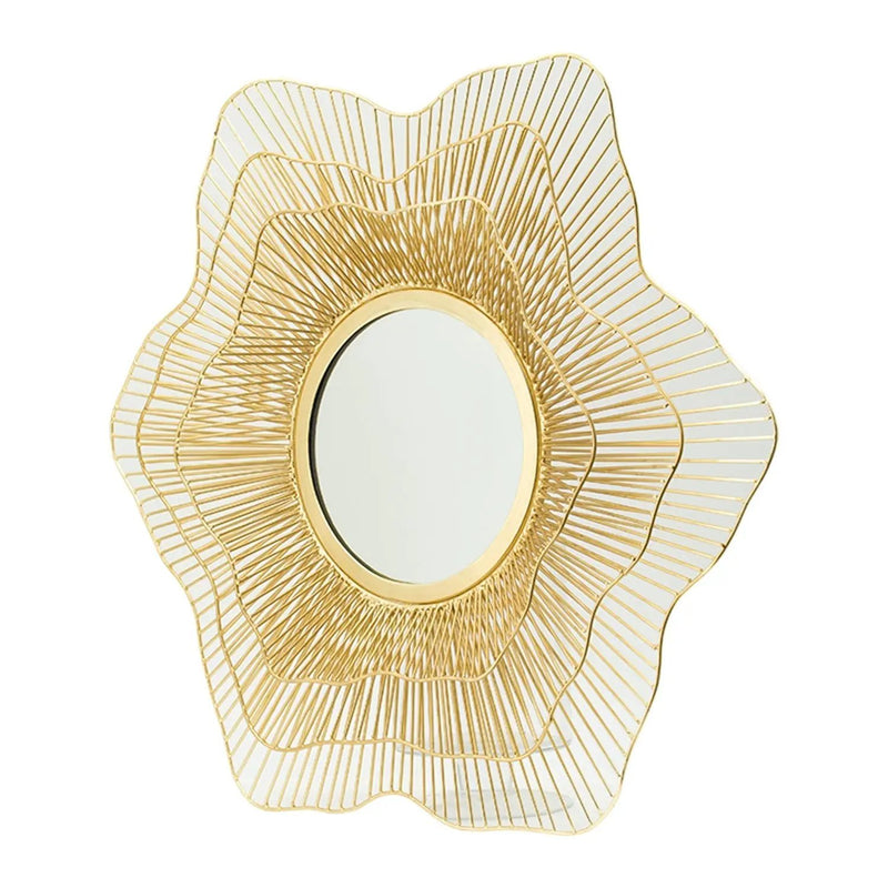 D27x2.4' Metal Starburst Wall Mirror, Wall Mounted Home Decor by HouseOfZazla