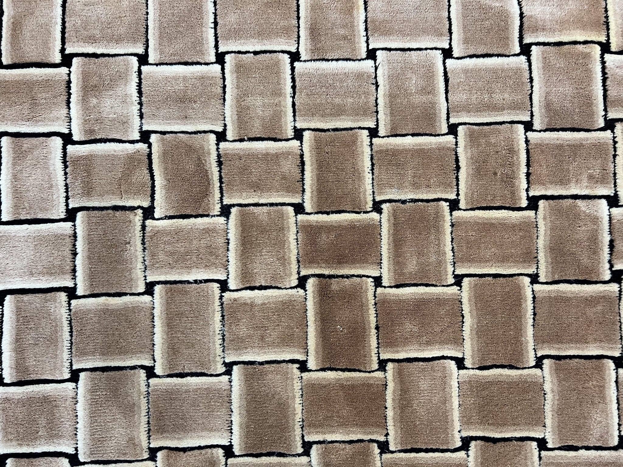 Tibetan Rug 9x12, Handmade, Wool, Modern Design by Jewel Rugs