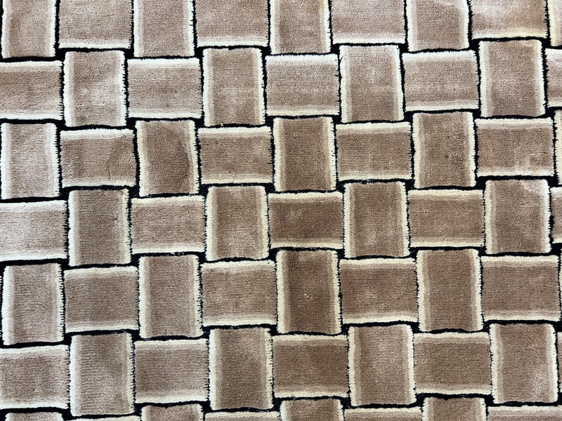 Tibetan Rug 9x12, Handmade, Wool, Modern Design by Jewel Rugs