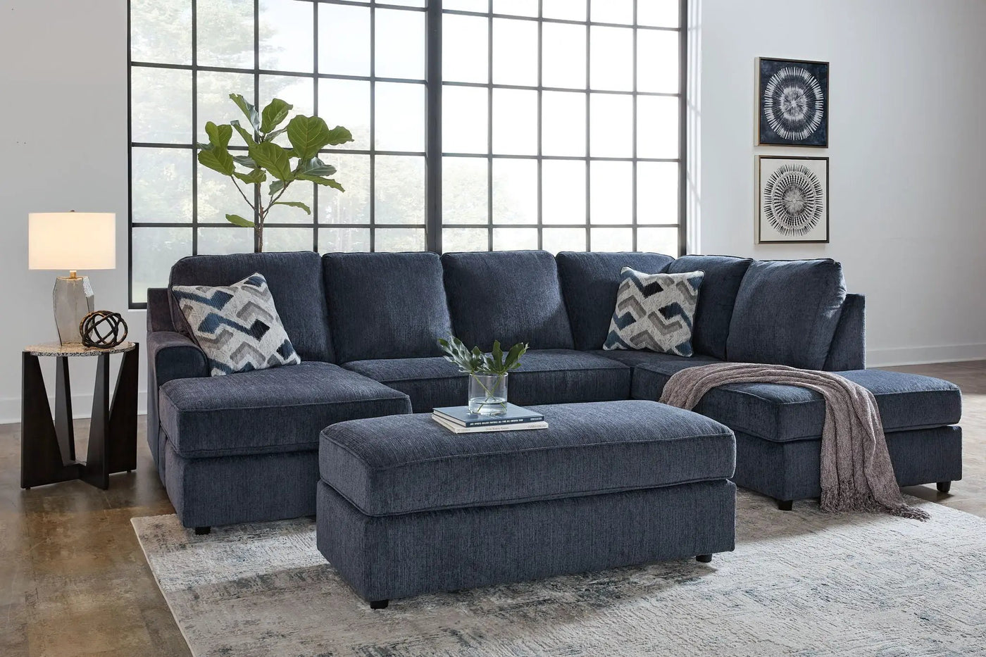 Albar Place - Sectional With Ottoman by Unique Piece Furniture