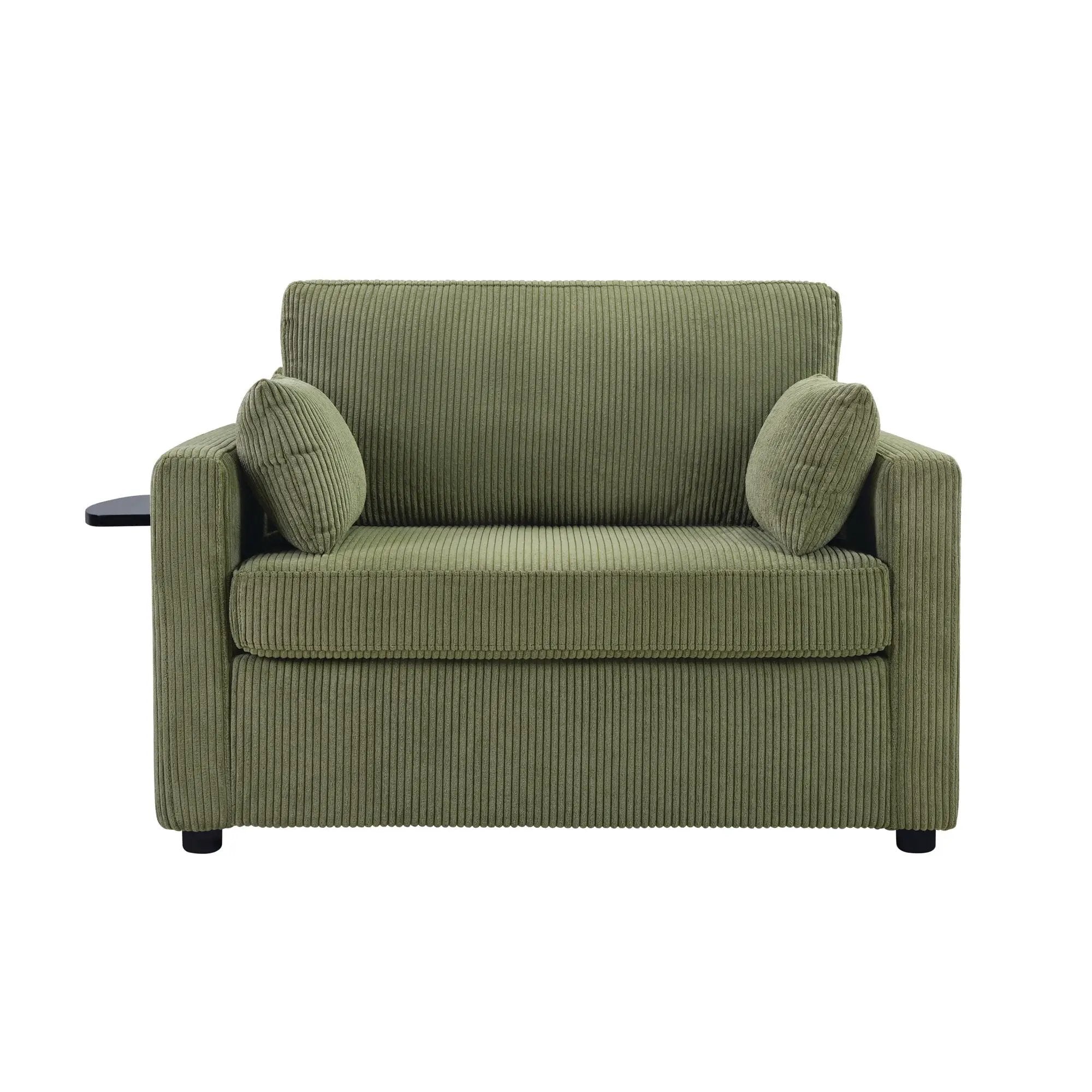 Sleeper Sofa With Foldable Mattress, USB Ports, Side Table & Storage Pocket by Unique Piece Furniture