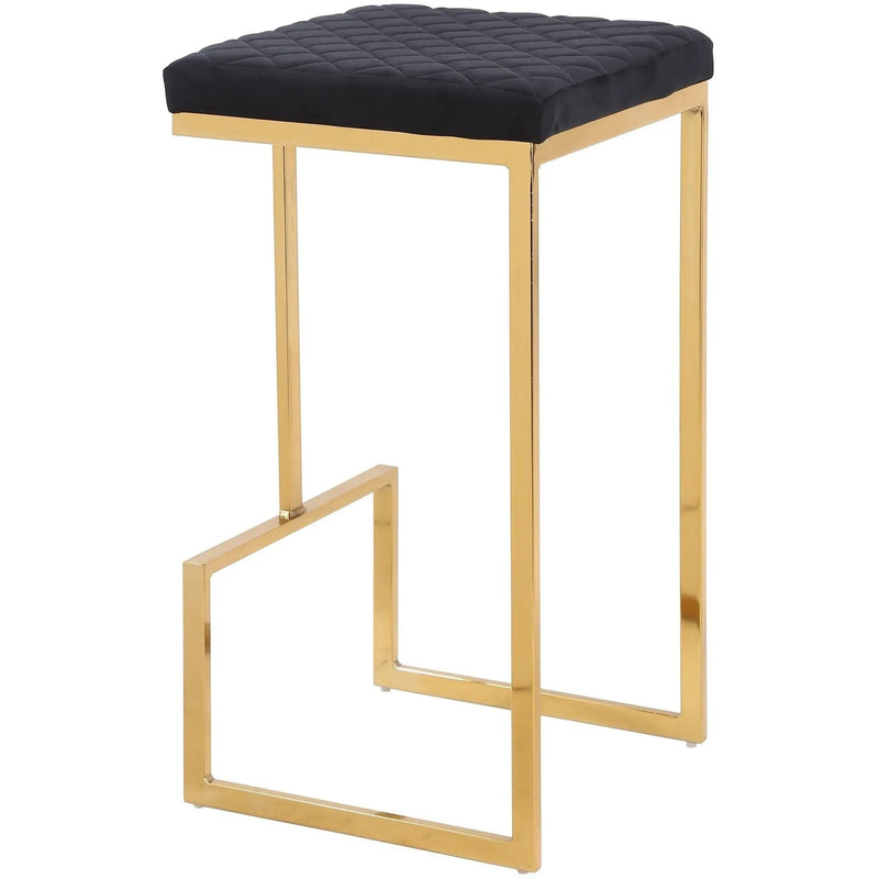 Joel - Upholstered Stool - Black / Gold by HouseOfZazla