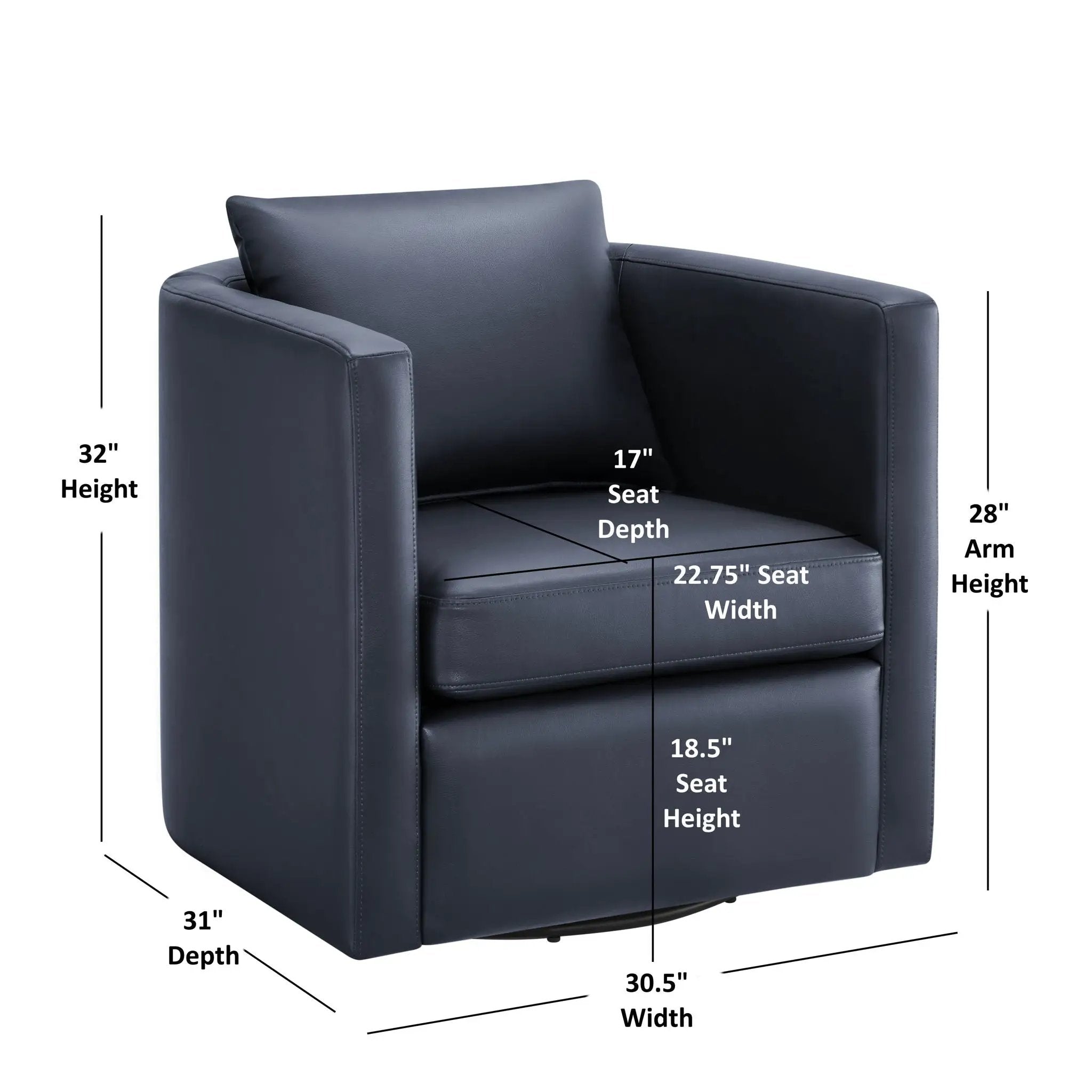 Sutton - Swivel Barrel Chair by HouseOfZazla