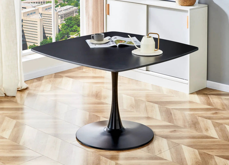Table Mid-Century Dining Table For 4-6 People With Round Table Top, Pedestal Dining Table, End Table Leisure Coffee Table by HouseOfZazla