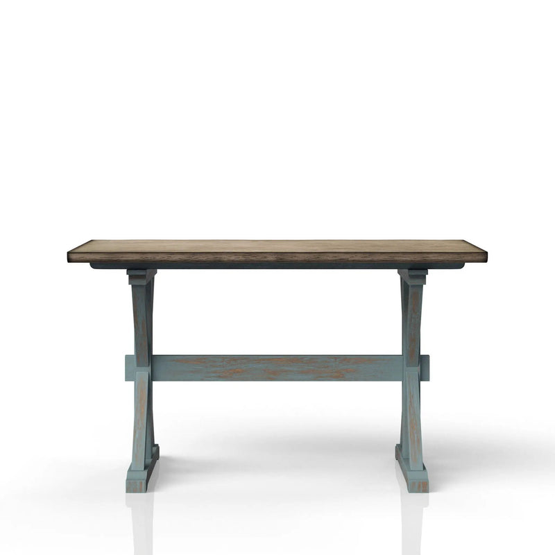 X Based Counter Height Dining Table - Aqua Blue by Unique Piece Furniture
