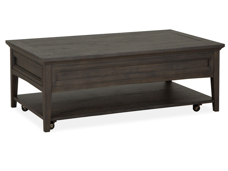 Westley Falls - Rectangular Cocktail Table With Casters - Graphite, photo 5 of 7