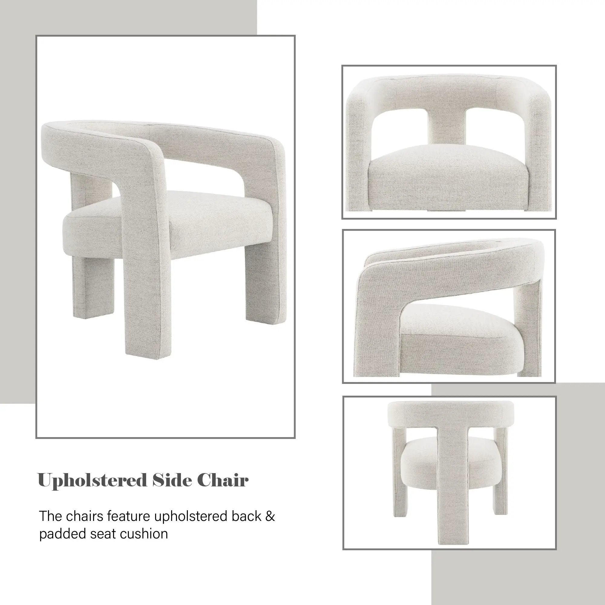 Lomas - Boucle Side Chair (Set of 2) - Beige by HouseOfZazla