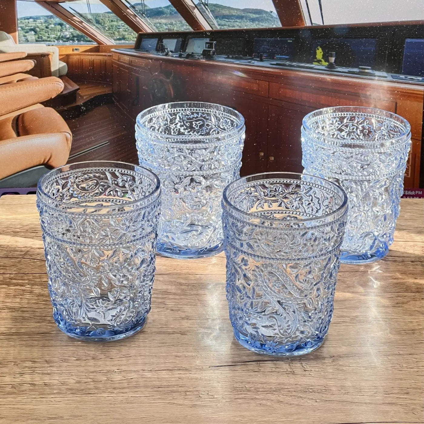 Paisley Acrylic Glasses Drinking (Set of 4) by HouseOfZazla