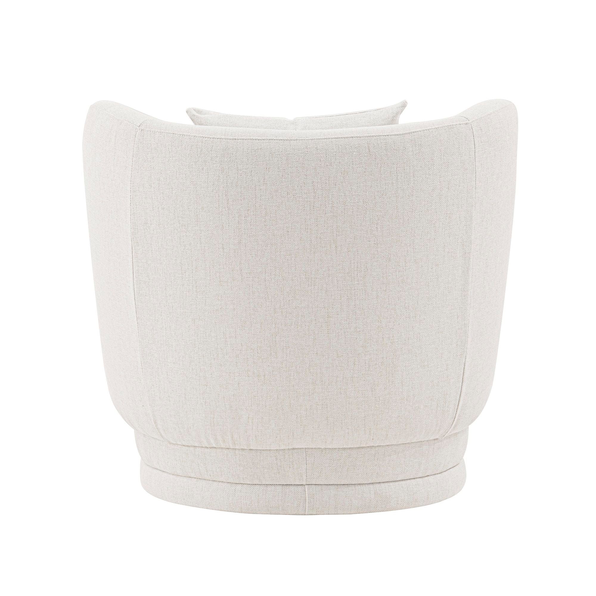 Weave - Accent Chair With Pillow, Comfortable Seating For Living Room - Cream by HouseOfZazla