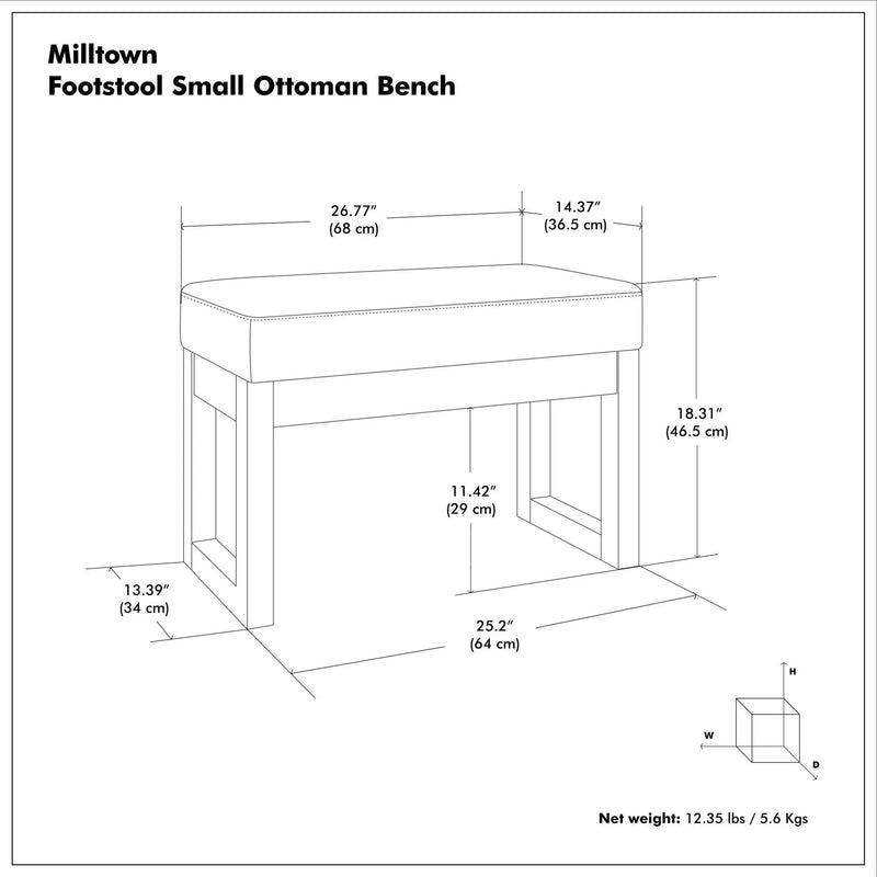 Milltown - Upholstered Ottoman Bench by HouseOfZazla