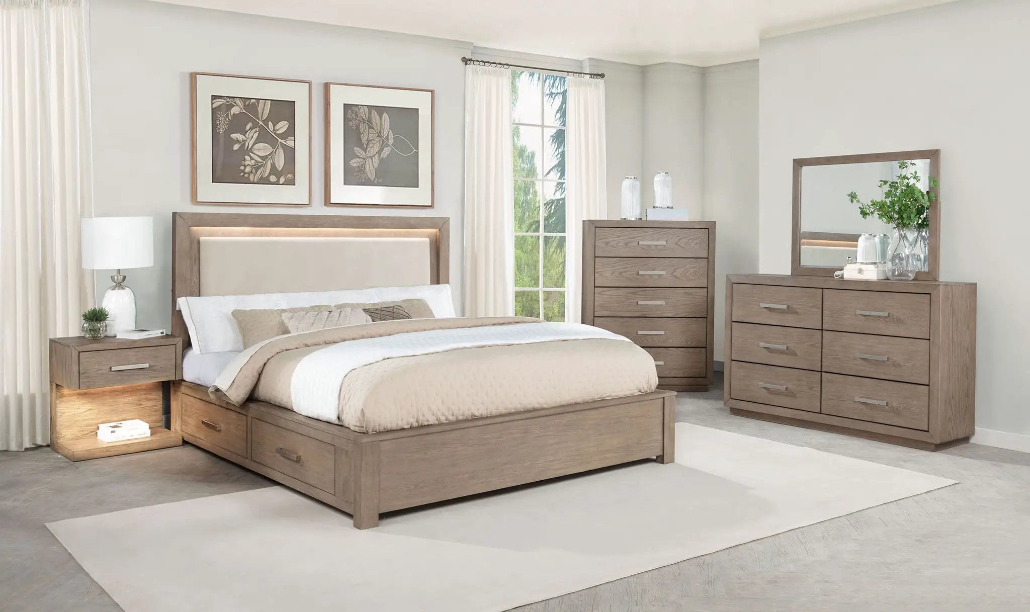 Kenora 5-piece Queen Bedroom Set Barley Brown by Unique Piece Furniture