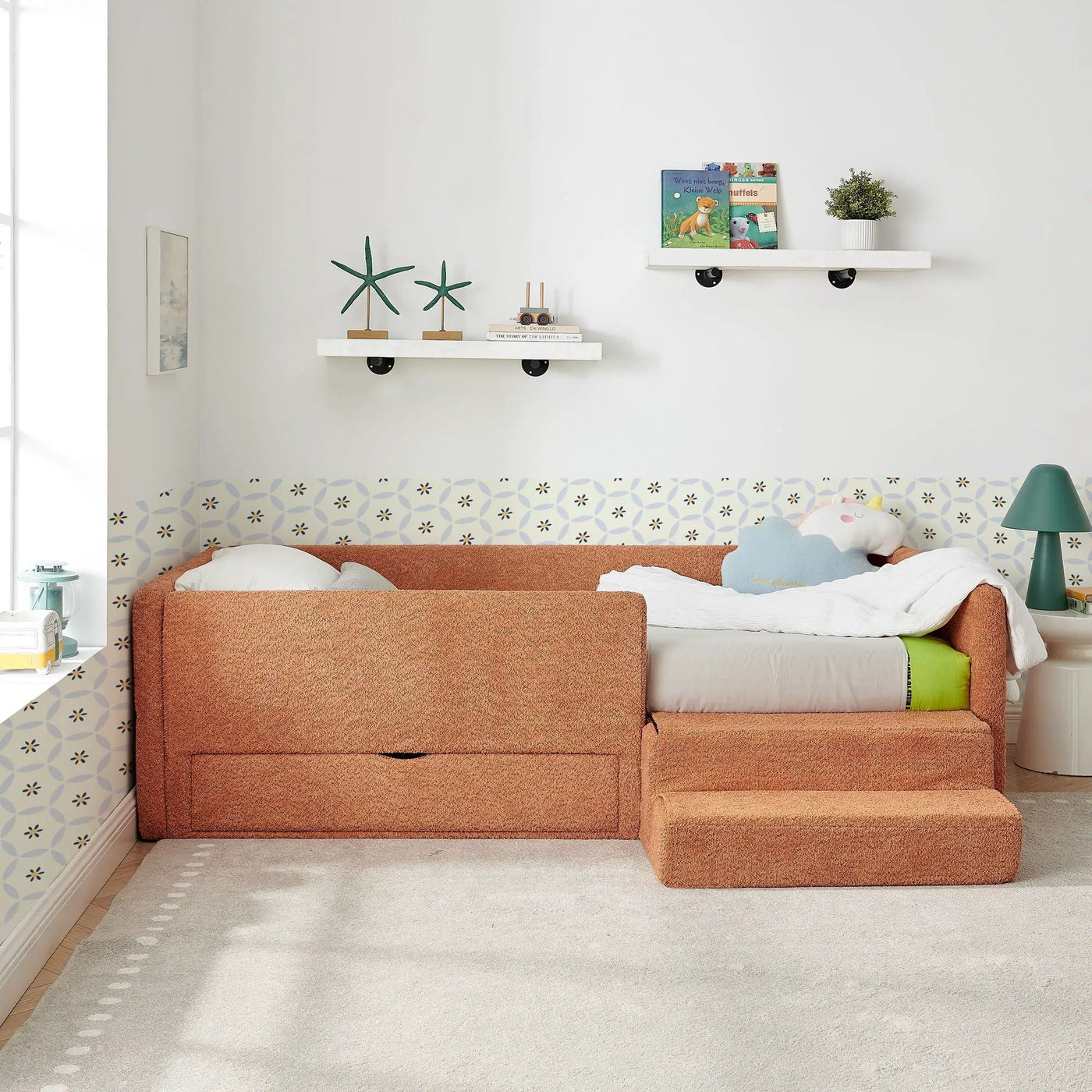 Safe Kids Bed With Guardrails And Storage by Unique Piece Furniture