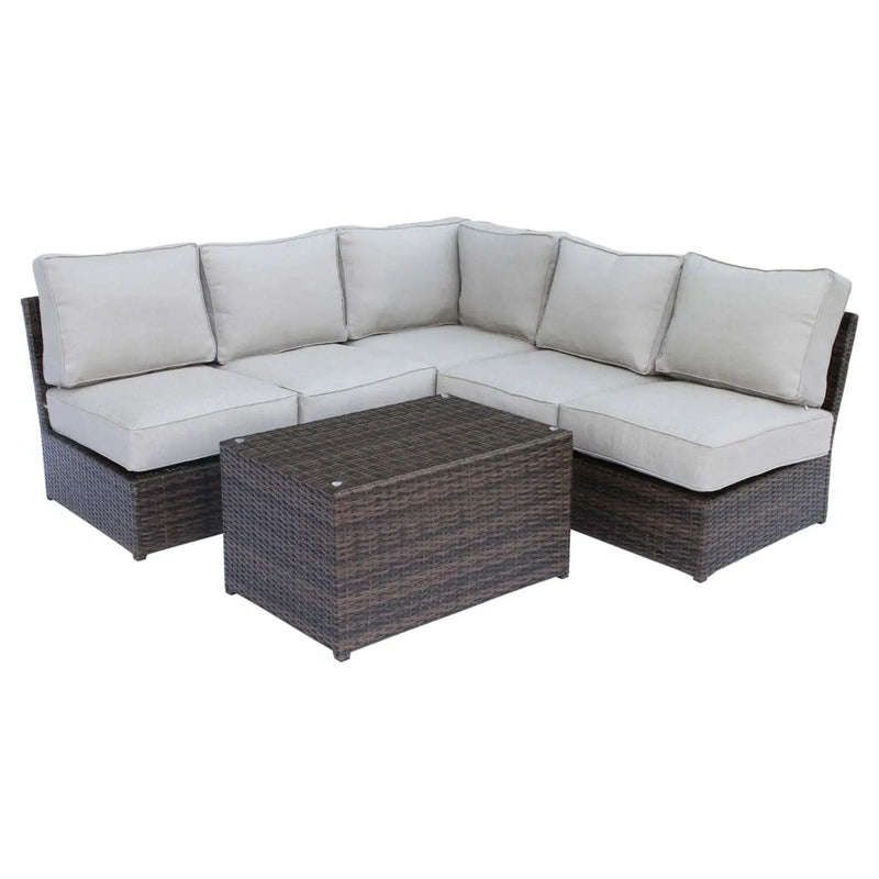 Comfortable Modern Patio Rattan Sectional Set With Cushions by Unique Piece Furniture