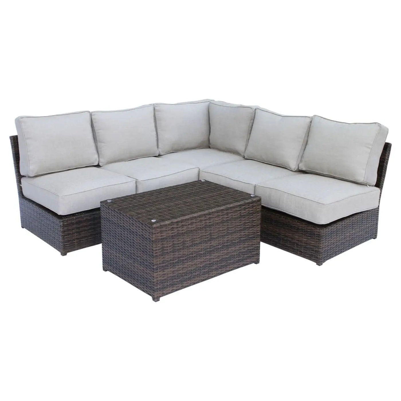Comfortable Modern Patio Rattan Sectional Set With Cushions by HouseOfZazla