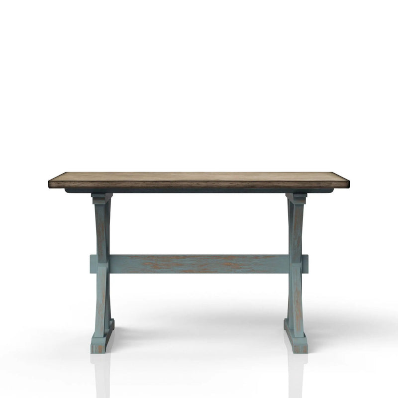 X Based Counter Height Dining Table - Aqua Blue by Unique Piece Furniture