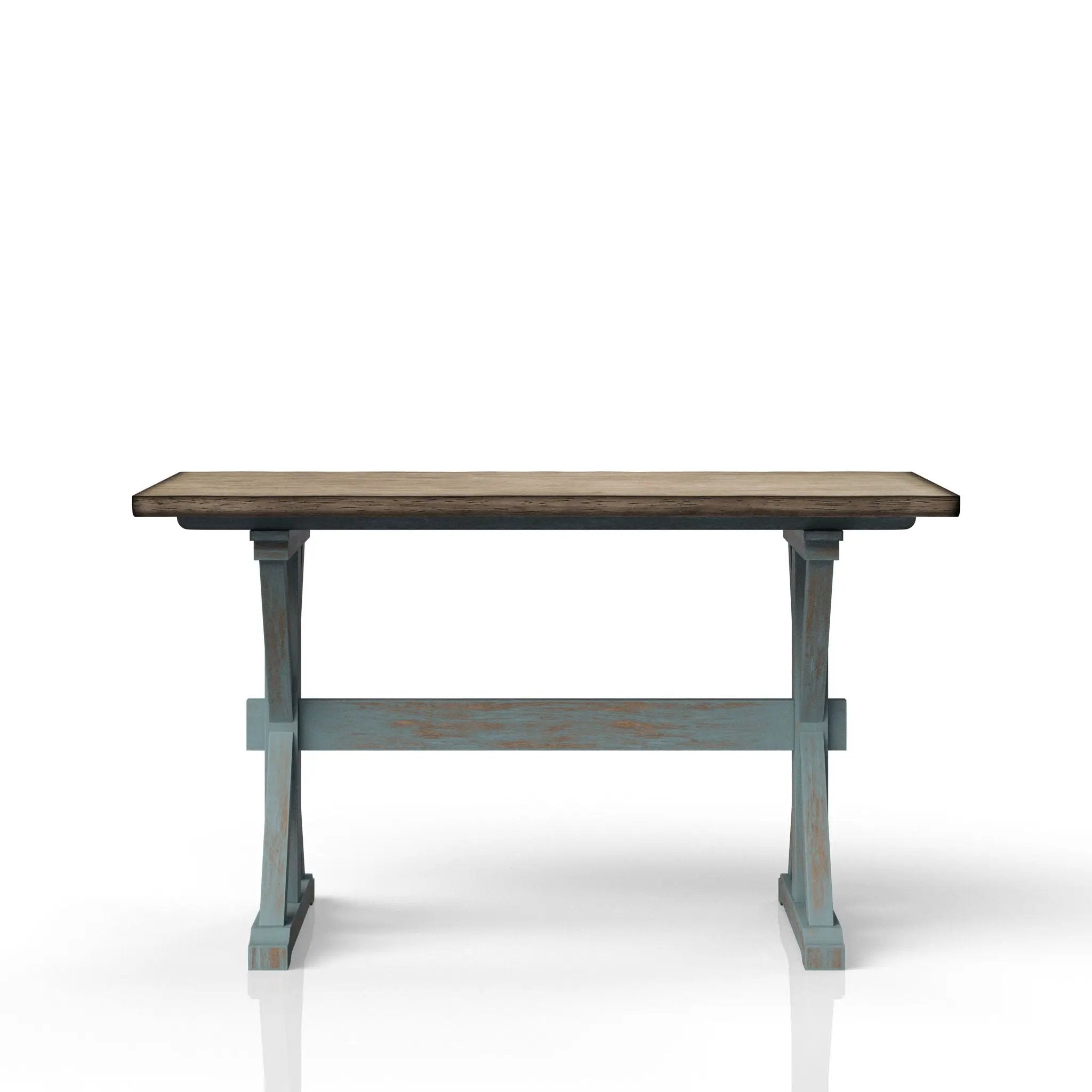X Based Counter Height Dining Table - Aqua Blue by HouseOfZazla
