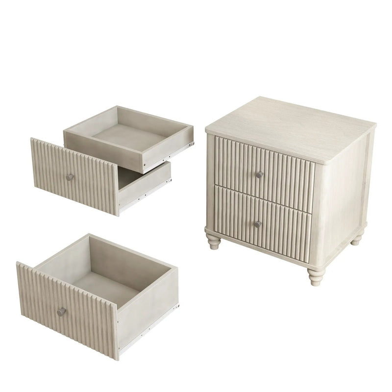 3 Piece Bedroom Set With Bed And 2 Nightstands by HouseOfZazla