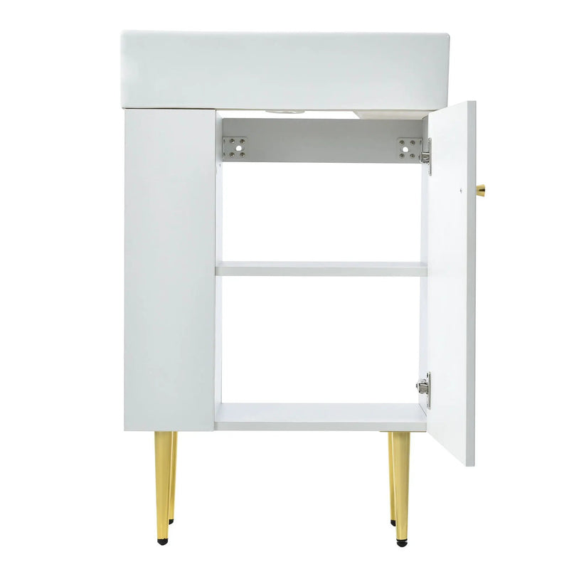 Bathroom Vanity, Combo Cabinet, Bathroom Storage Cabinet, Single Ceramic Sink by HouseOfZazla