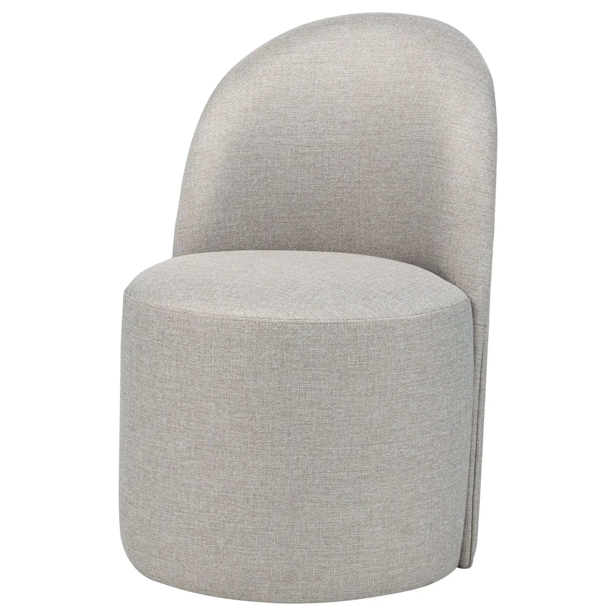 Aubrey Upholstered Barrel Dining Side Chair Beige (Set of 2) by Unique Piece Furniture
