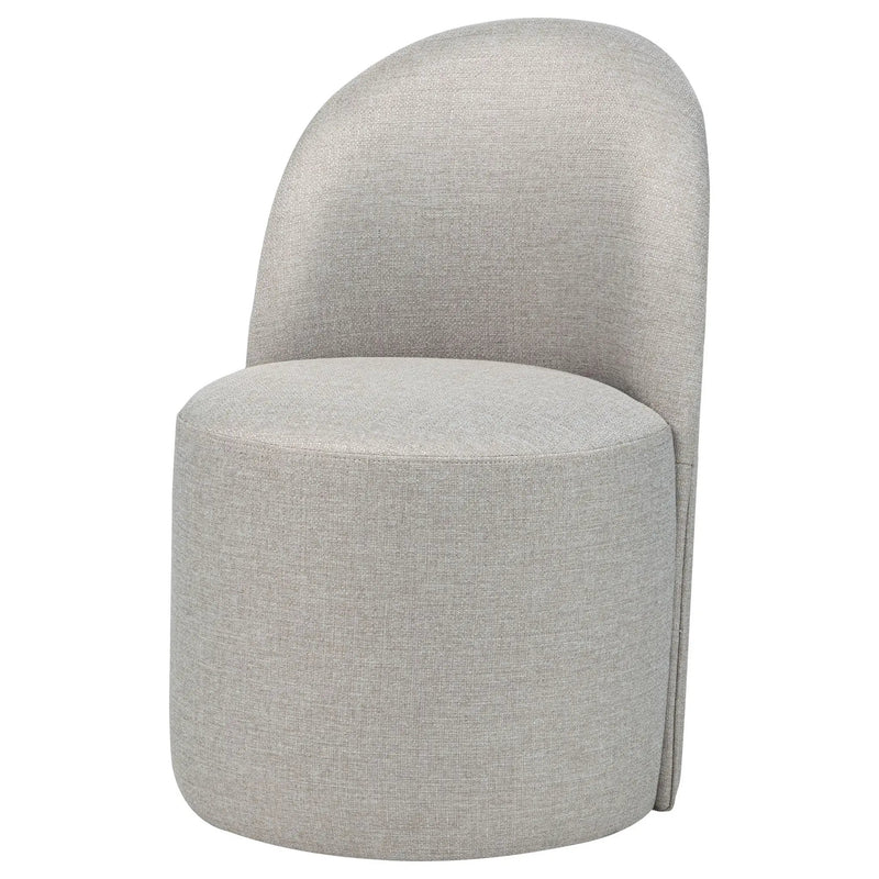 Aubrey Upholstered Barrel Dining Side Chair Beige (Set of 2) by Unique Piece Furniture