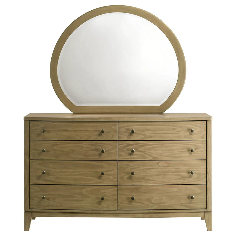 Granada 8-drawer Dresser and Mirror Natural Pine by Unique Piece Furniture