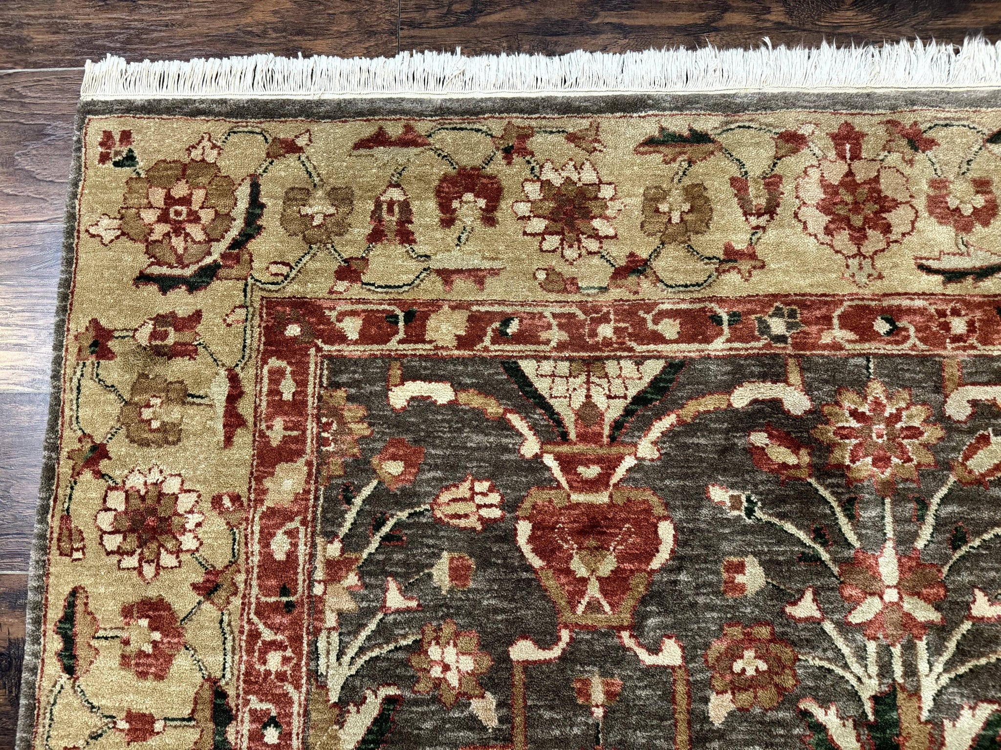 Pak Persian Mahal Rug 6x9, Floral Handmade Wool Traditional Oriental Carpet by Jewel Rugs