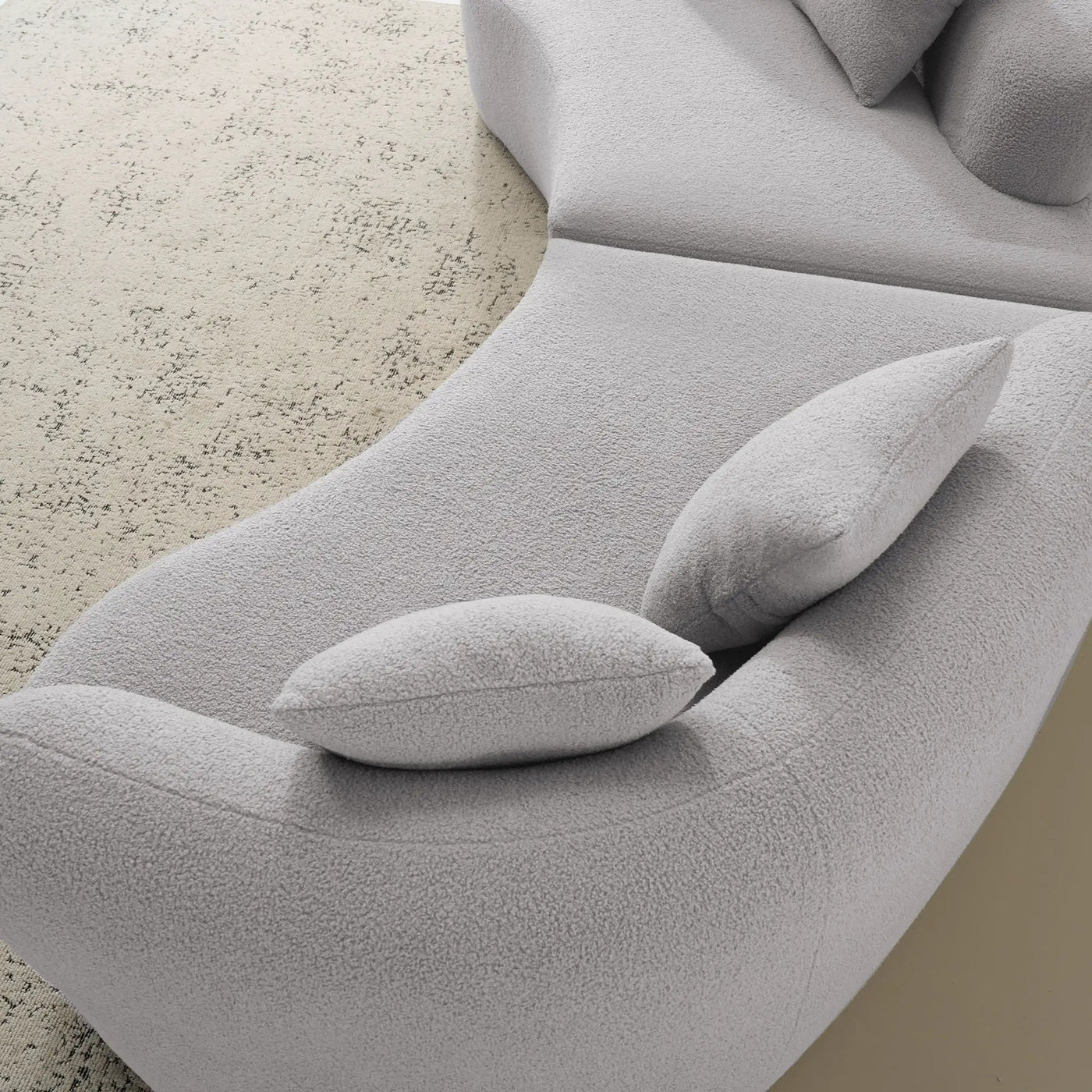 Curved 4 Seater Full Compression Sponge Sofa by HouseOfZazla