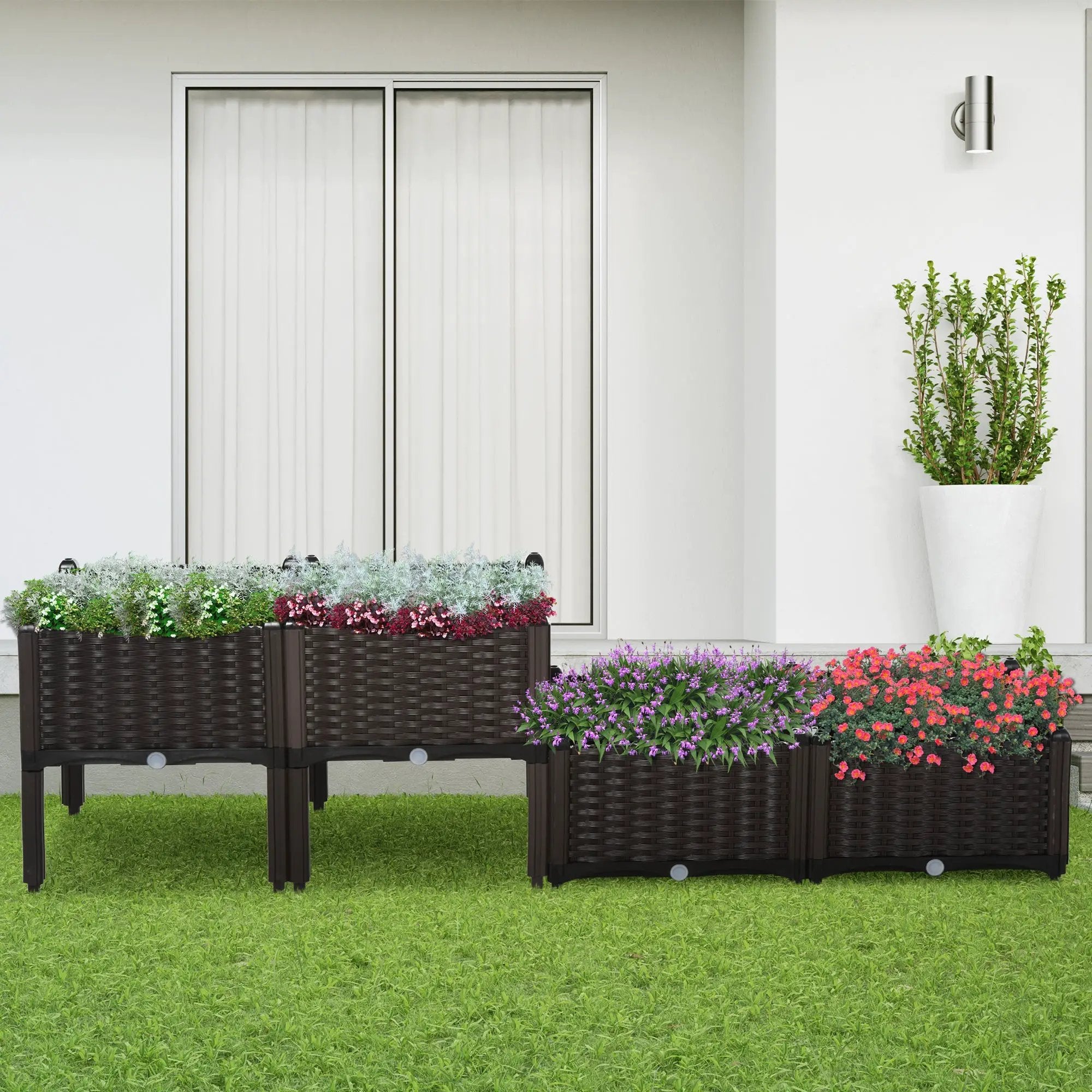 Outsunny 4 Piece Raised Garden Bed with Legs by HouseOfZazla