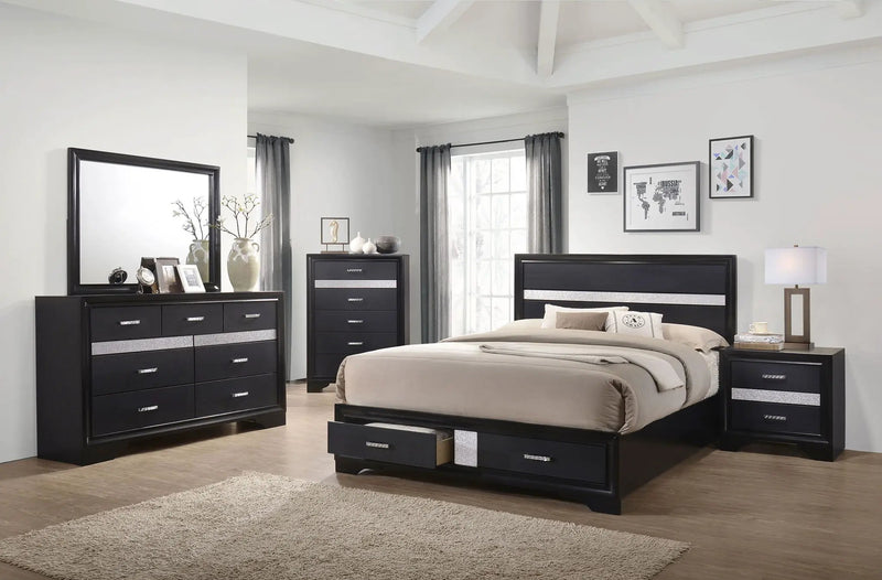 Miranda 5-piece California King Bedroom Set Black by Unique Piece Furniture