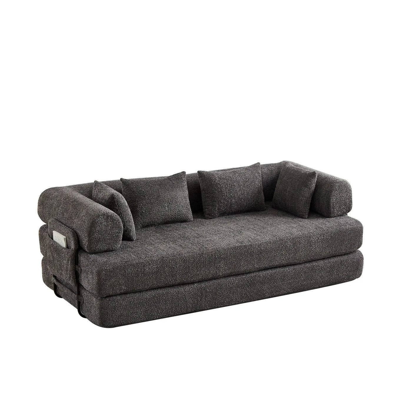 Convertible Sleeper Sofa Bed With Cylindrical Pillow by HouseOfZazla