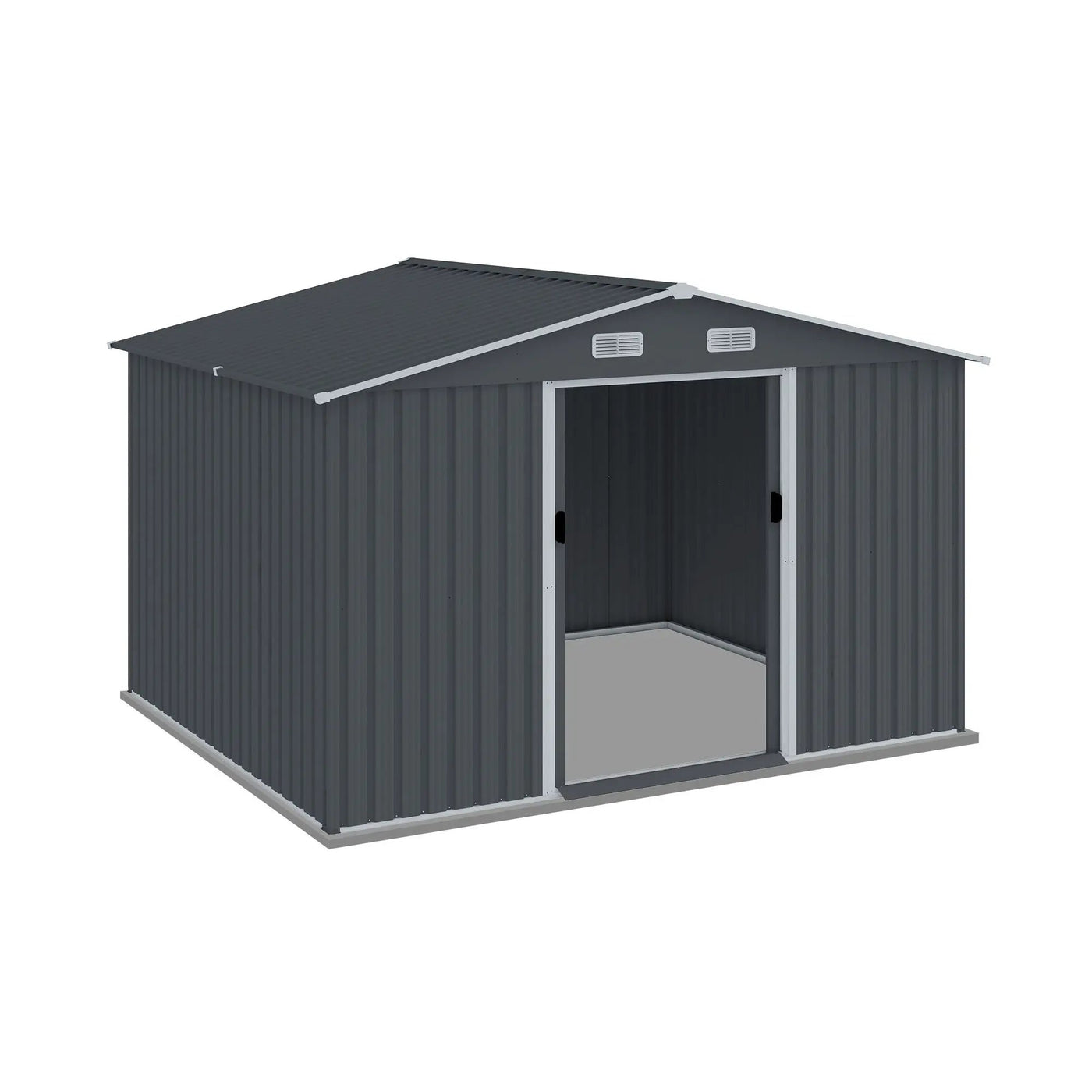 Outdoor Storage Shed Large Metal Tool Sheds, Heavy Duty Storage House With Sliding Doors by HouseOfZazla