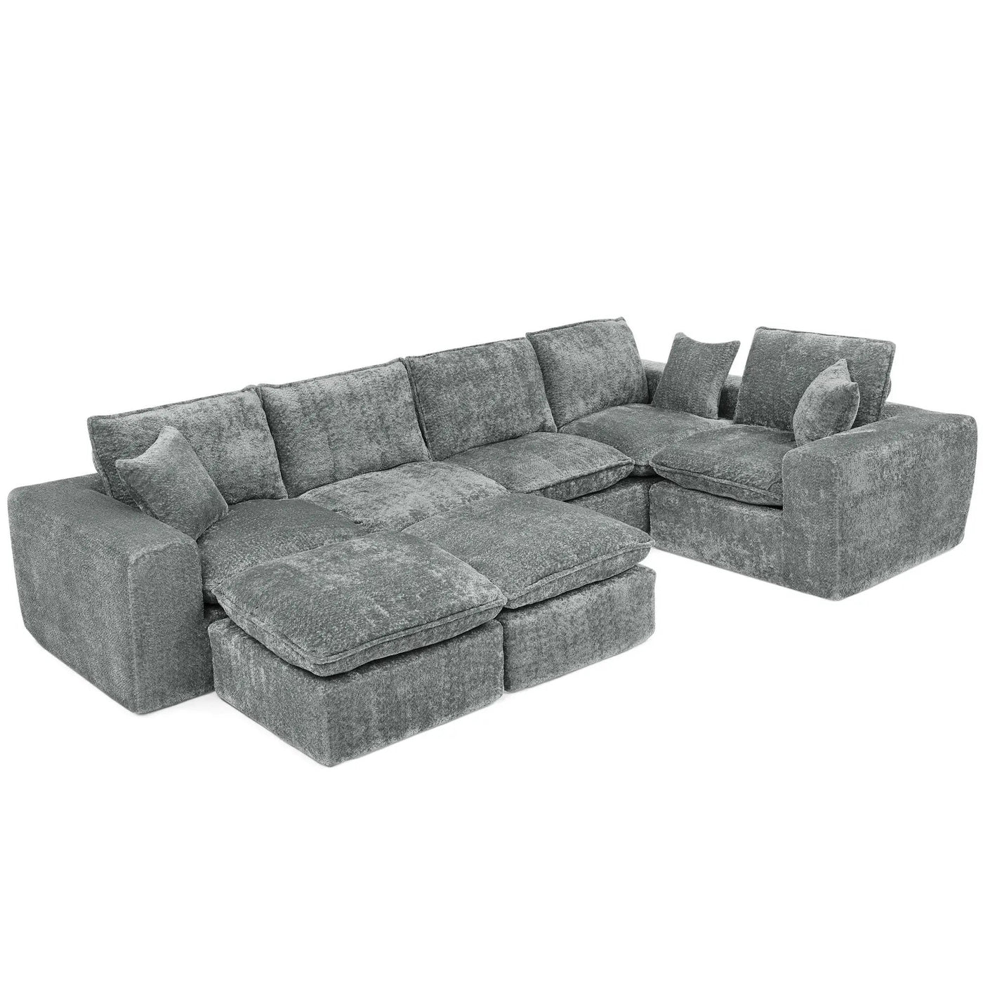 Sectional Sofa With Moveable Ottoman by Unique Piece Furniture