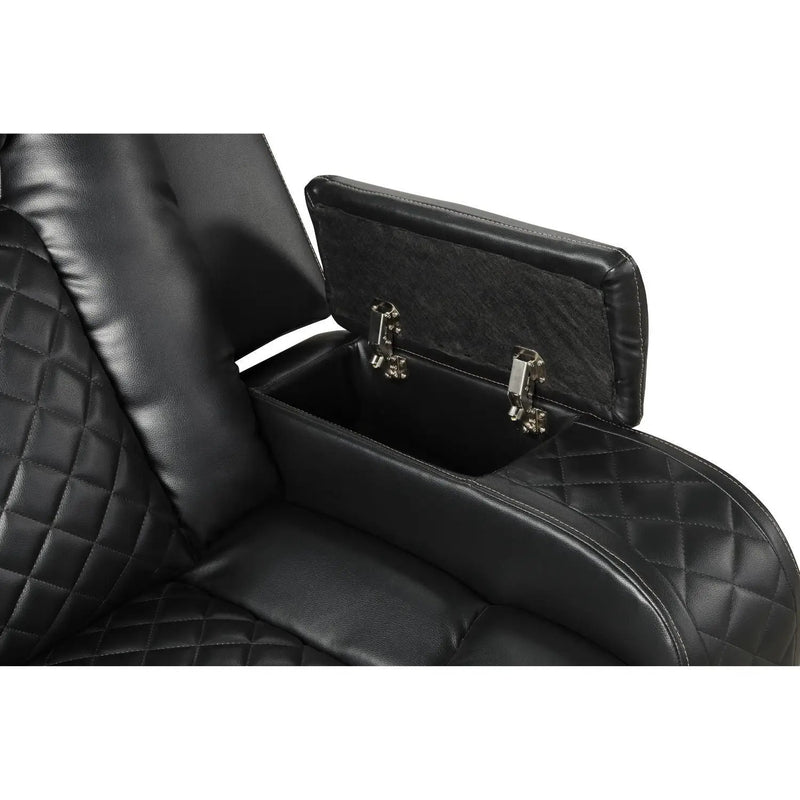Benz - Power Recliner Set With LED Lighting And USB Charging by HouseOfZazla