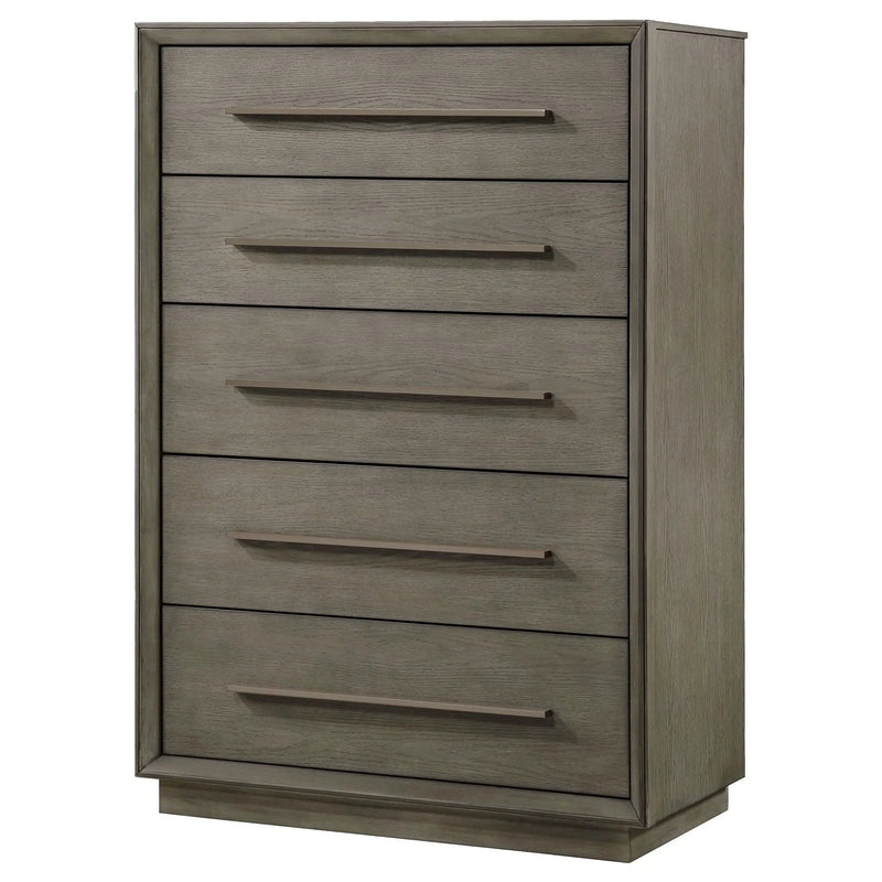 Durango 5-drawer Bedroom Chest Taupe Oak by Unique Piece Furniture