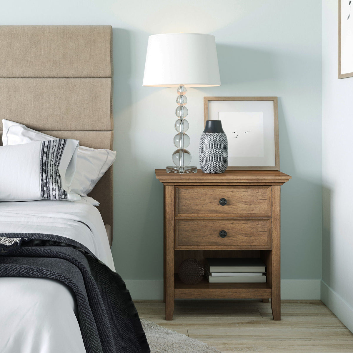 Handcrafted Bedside Table with Storage - Dark or Light Brown, photo 4 of 13