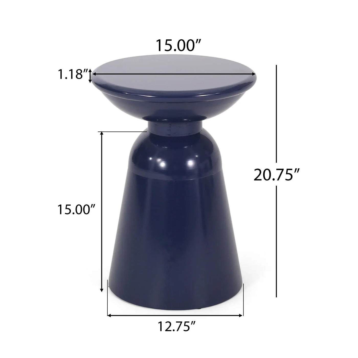 Outdoor Modern Metal End Large Table by HouseOfZazla