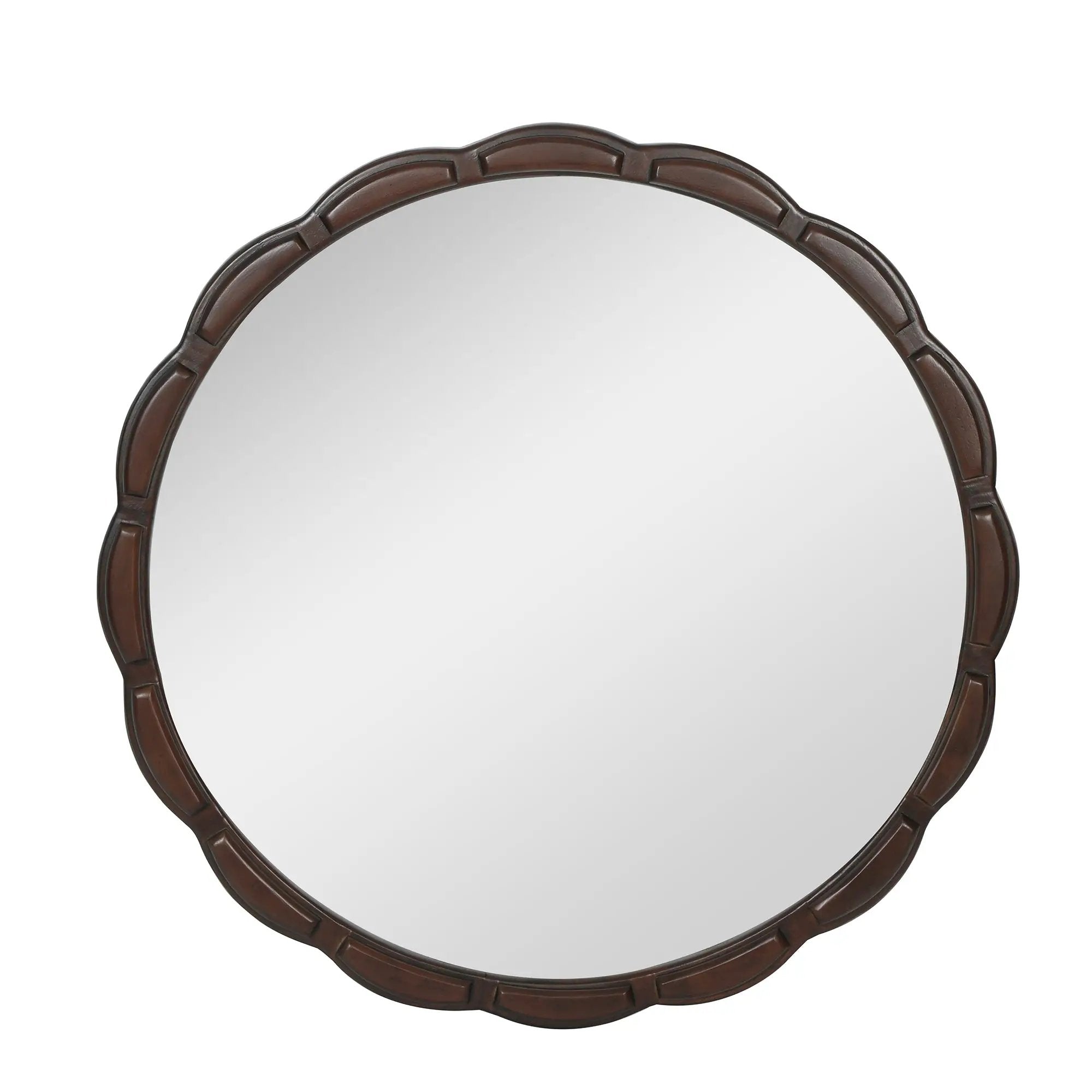 Round Wood Wall Mirror - 31.5" by HouseOfZazla