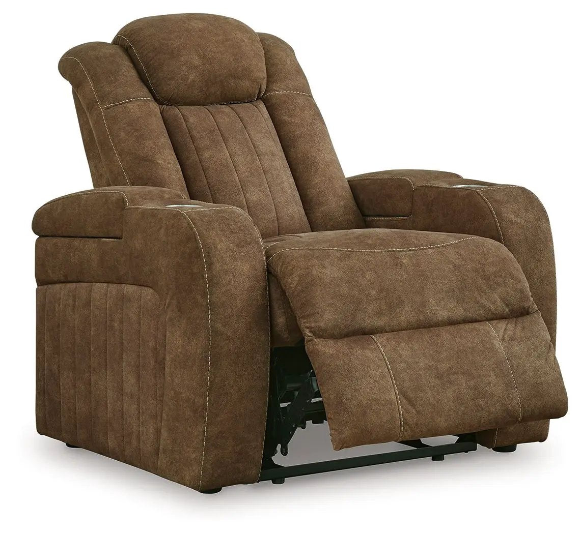 Wolfridge - Power Recliner/Adj Headrest - Brindle by Unique Piece Furniture
