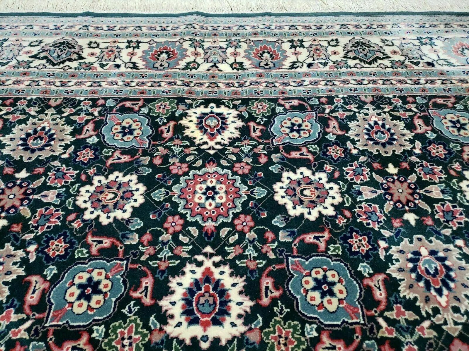 8' X 10' Handmade Indian Oriental Wool Rug Carpet Organic Dye Forest Green Nice by Jewel Rugs