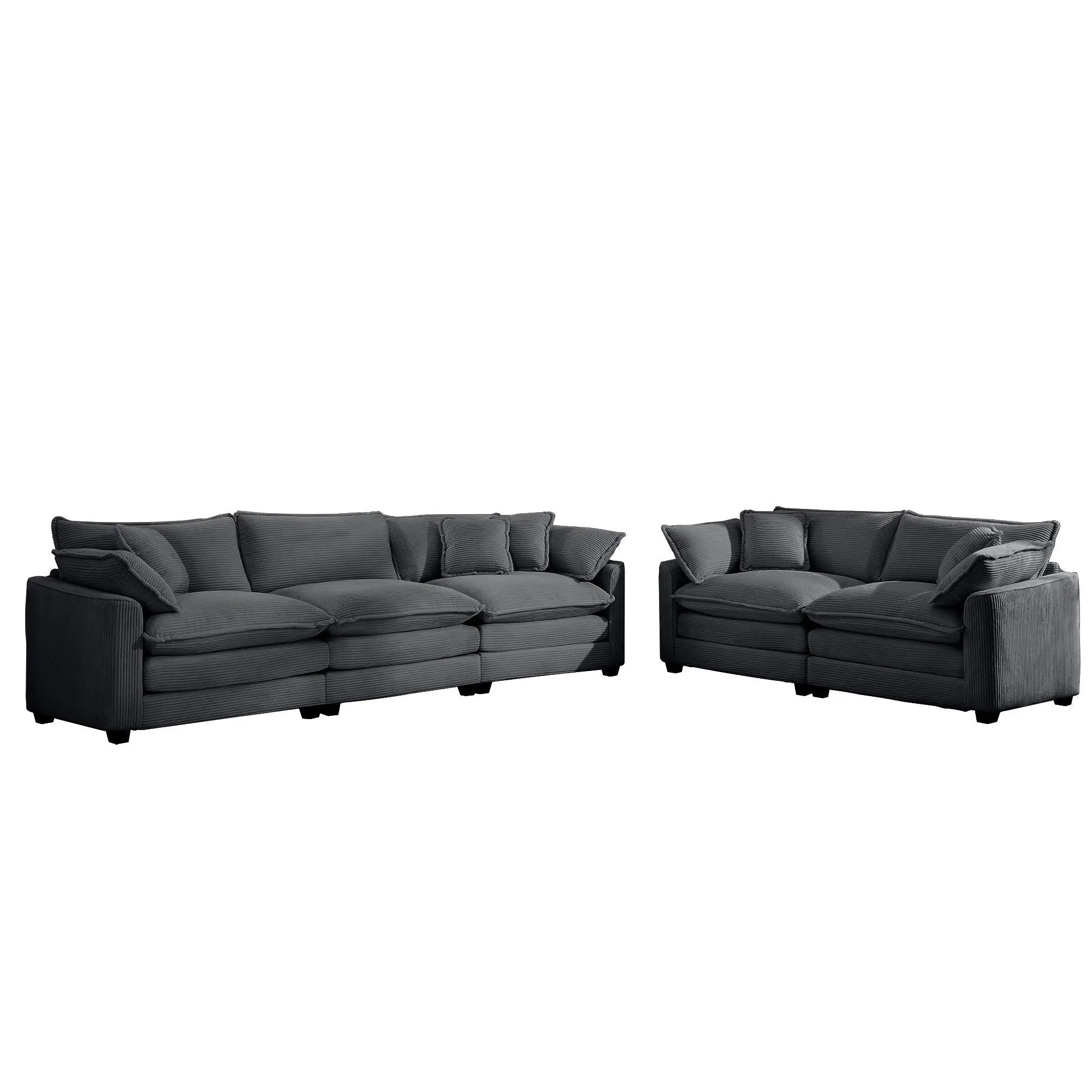 Elegant Oversized Sectional Sofa Set With Deep Seats And Flexible Layout by HouseOfZazla