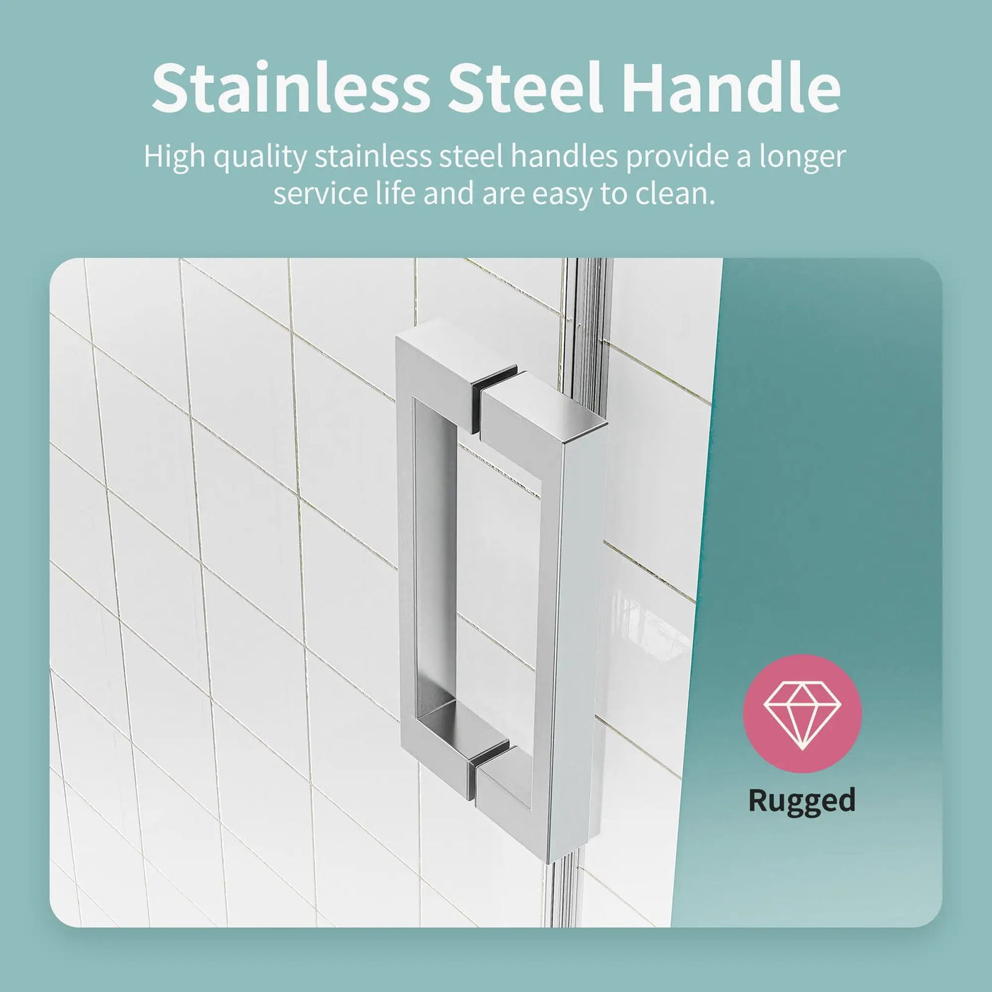 Frameless Sliding Shower Door With Soft- Close, 3 / 8" Tempered Glass by HouseOfZazla