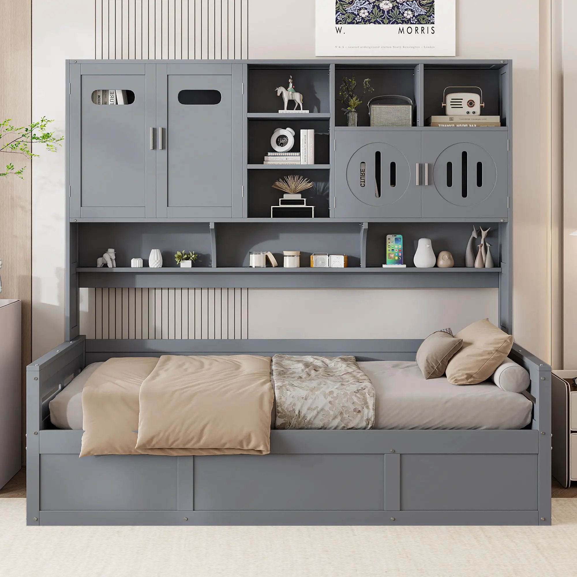 Daybed With All-In-One Cabinet And Shelf by Unique Piece Furniture