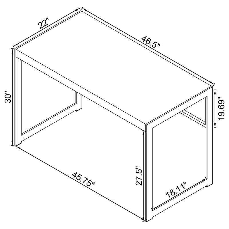 Writing Desk Design, Compact Size For Small Spaces - Brown by HouseOfZazla