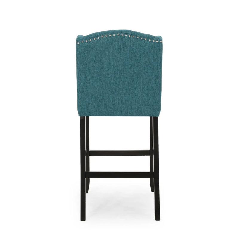 Vienna Contemporary Fabric Tufted Wingback Counter Stools (Set of 2) by HouseOfZazla