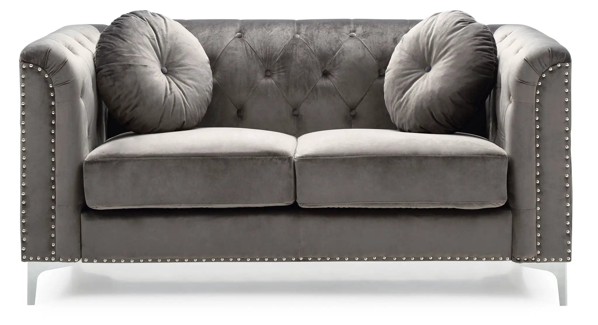 Stylish Sloped Arm Loveseat by Unique Piece Furniture